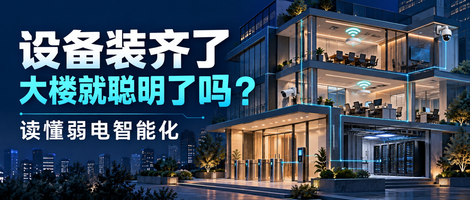 摄像头、门禁、Wi-Fi都装了，为什么大楼还是不够“聪明”？场景示意