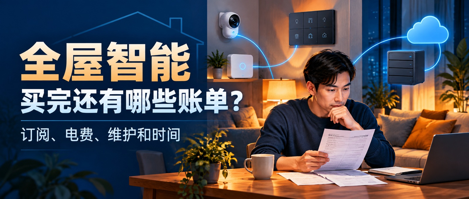 全屋智能装完就不花钱了?先看清这4笔长期账单场景示意
